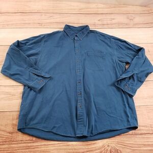 VINTAGE Cambridge Classics Shirt Men 2XL XXL Blue Outdoor Botton Up Cotton Adult